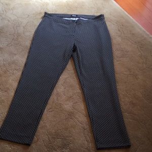 Stretch blend printed trouser pants